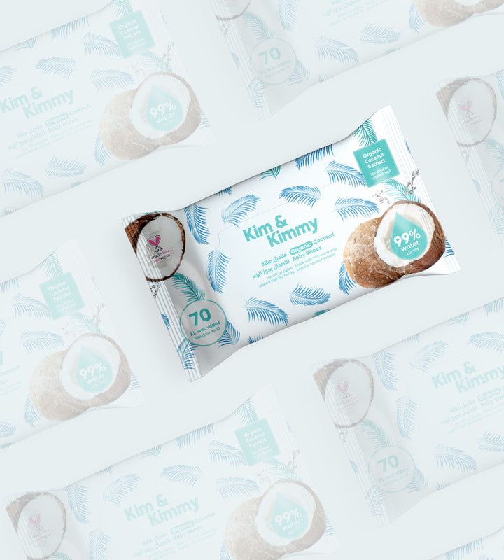 Kim & Kimmy - Organic Coconut Water Wipes (70pcs) - Laadlee
