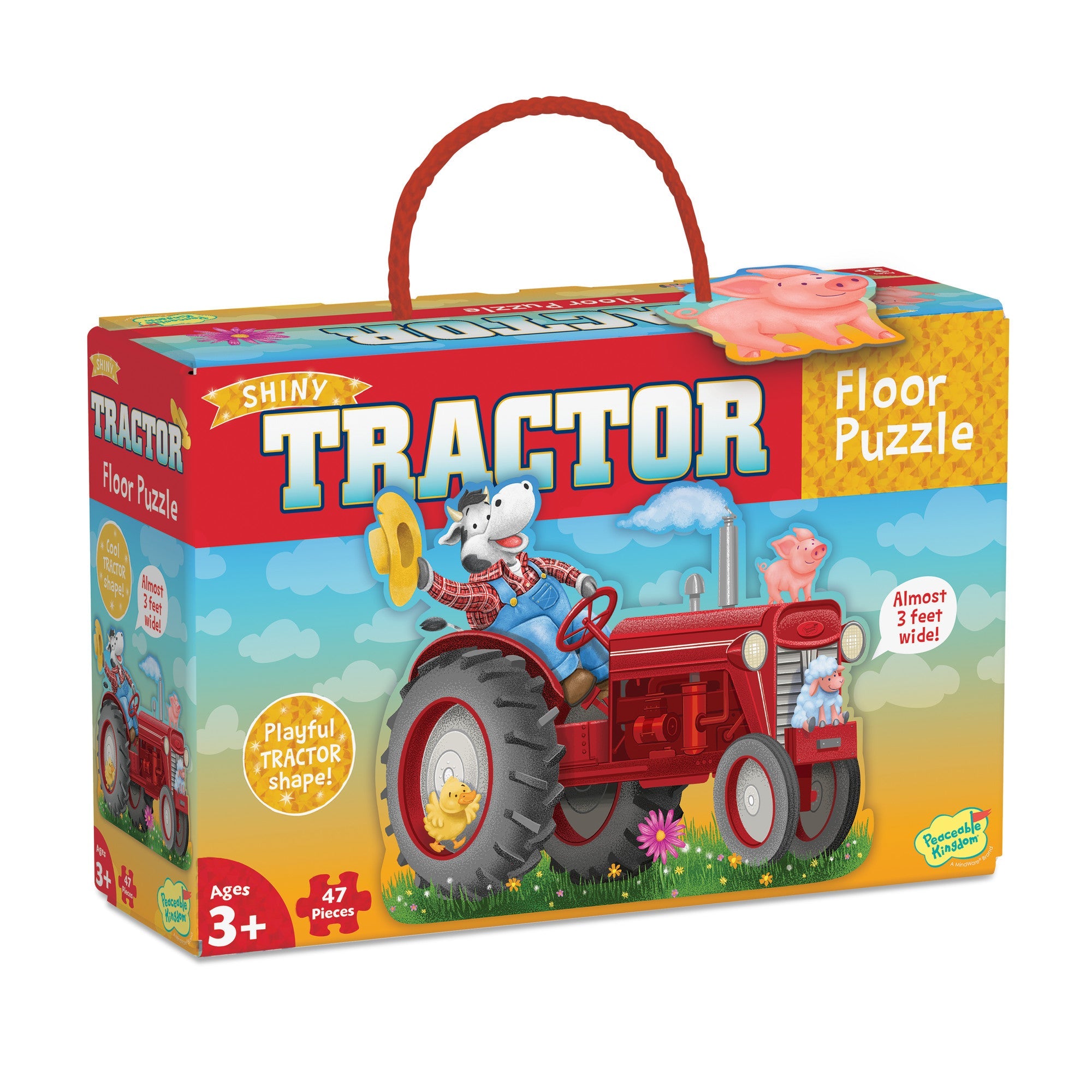 Peaceable Kingdom Floor Puzzle: Tractor - Laadlee