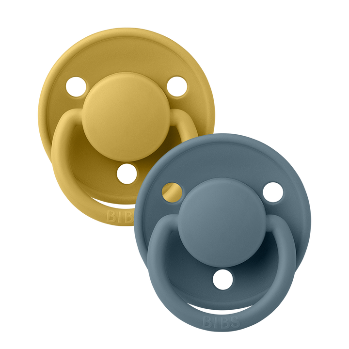 BIBS De Lux 2 Pack Silicone Onesize - Mustard / Petrol - Laadlee