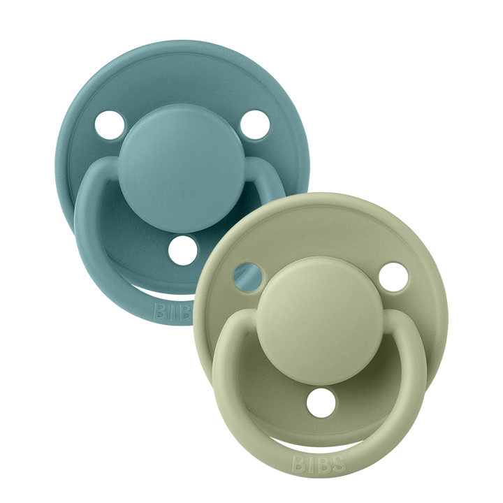 BIBS De Lux 2 Pack Silicone Onesize - Island Sea / Sage - Laadlee