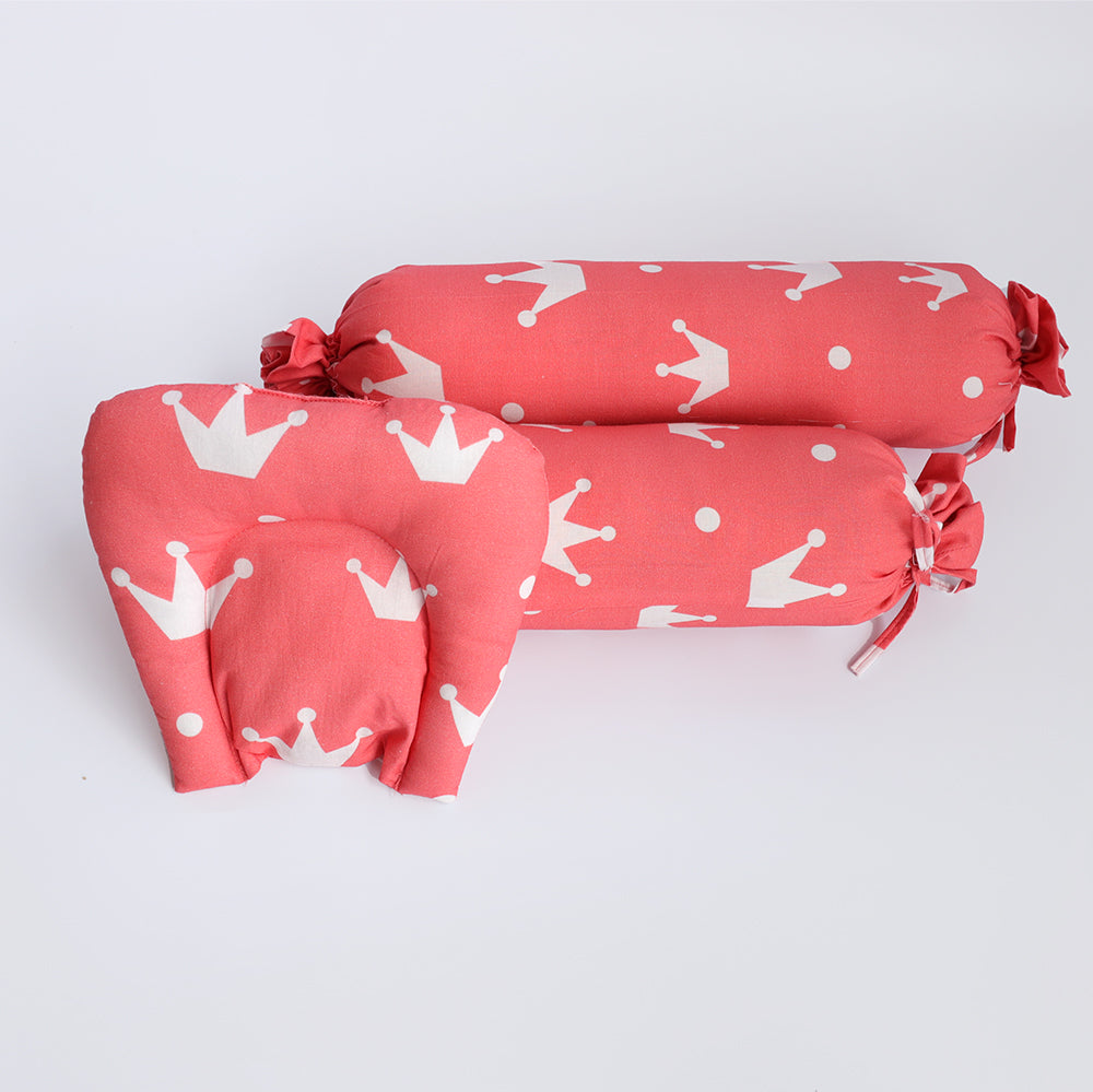 Yellow Doodle Cot Bedsheet Set - Crowns - Laadlee