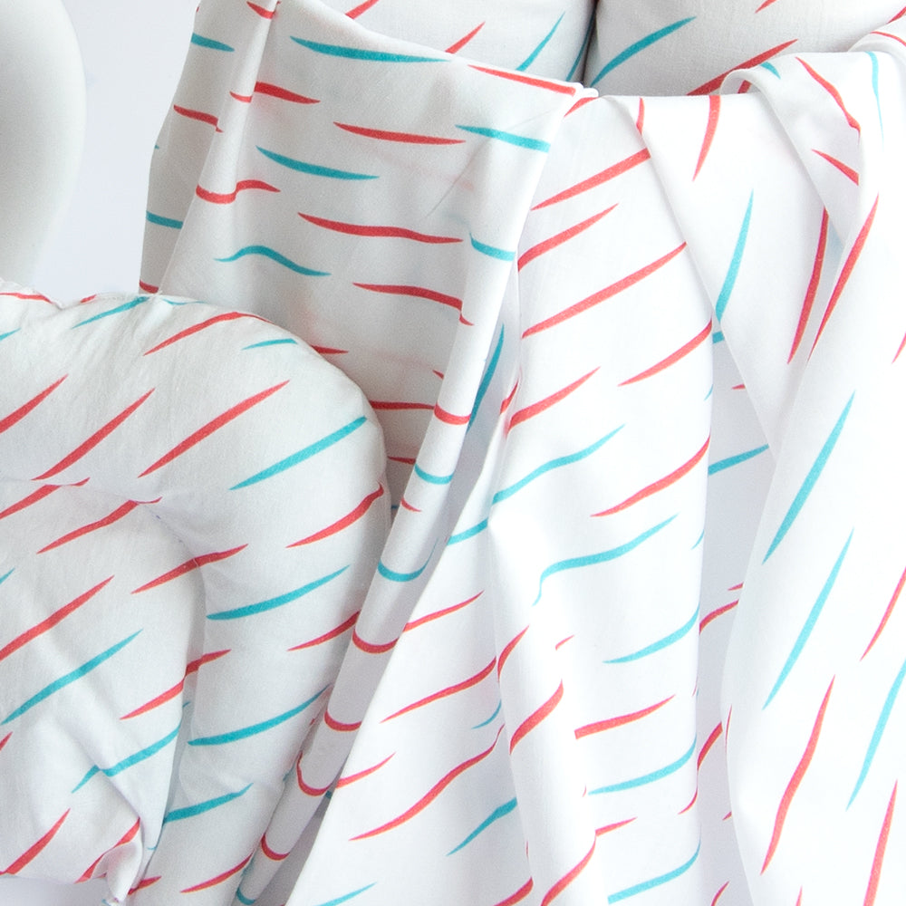 Yellow Doodle Cot Bedsheet Set - Doodle Rain - Laadlee