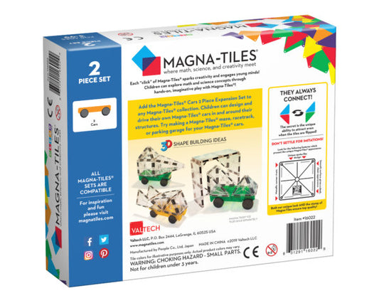 Magna-Tiles Cars 2 Pcs Expansion Set - Laadlee