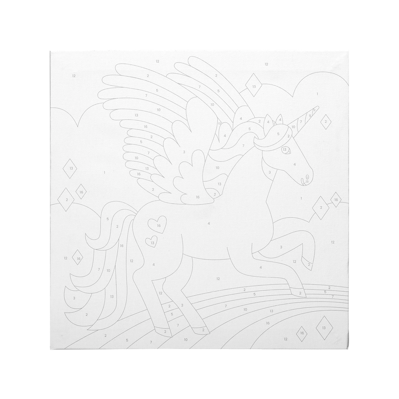 OOLY Colorific Canvas Paint by Number Kit - Magical Unicorn - Laadlee