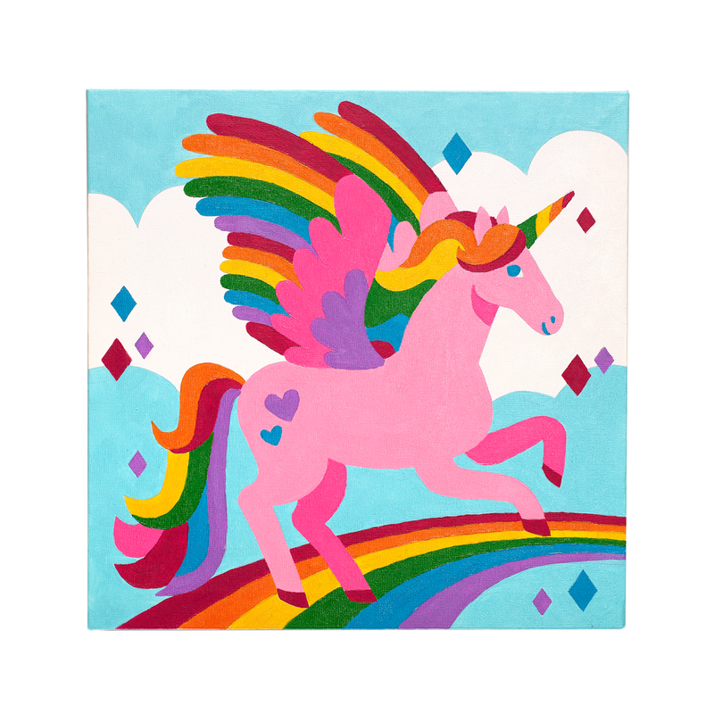 OOLY Colorific Canvas Paint by Number Kit - Magical Unicorn - Laadlee