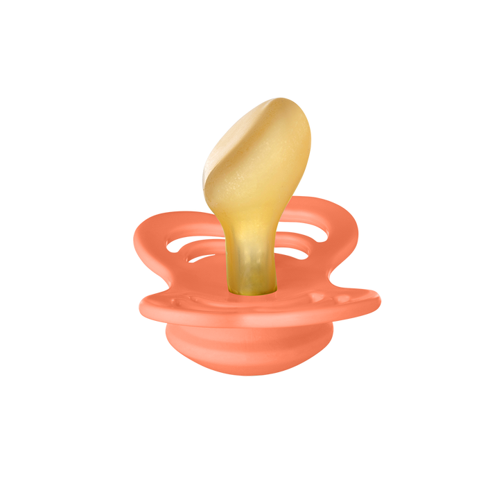 BIBS Couture 2 Pack Latex S1 - Papaya / Violet Sky - Laadlee