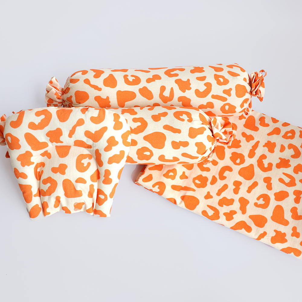 Yellow Doodle Cot Bedsheet Set - Wild & Free - Laadlee