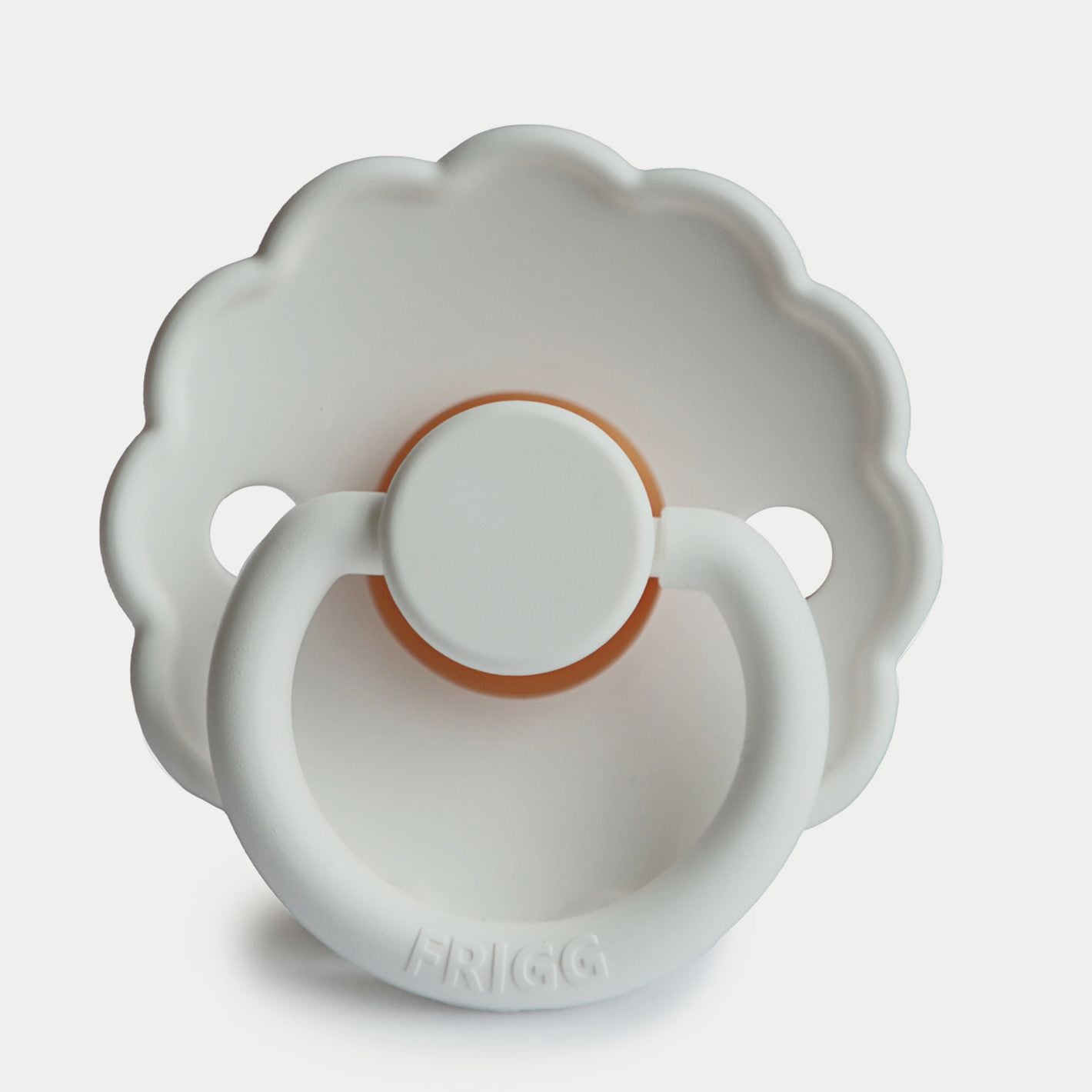 Frigg Daisy Latex Baby Pacifier 6M-18M, 1Pack, Bright White - Size 2 - Laadlee