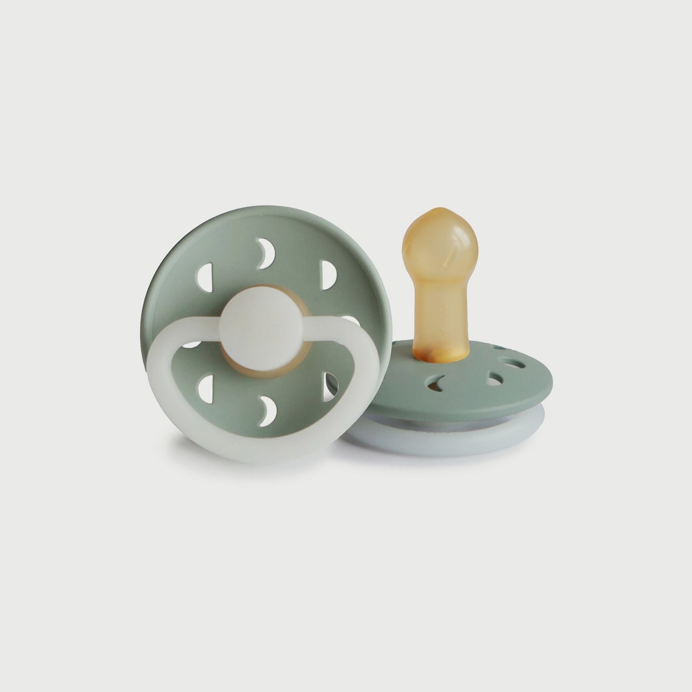 Frigg Moon Phase Latex Baby Pacifier 6M-18M, 1Pack, Sage Night - Size 2 - Laadlee