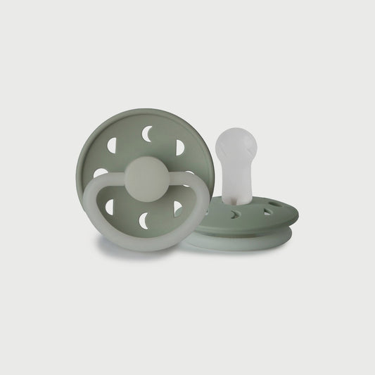 Frigg Moon Phase Silicone Baby Pacifier 0-6M, 1Pack, Sage Night - Size 1 - Laadlee