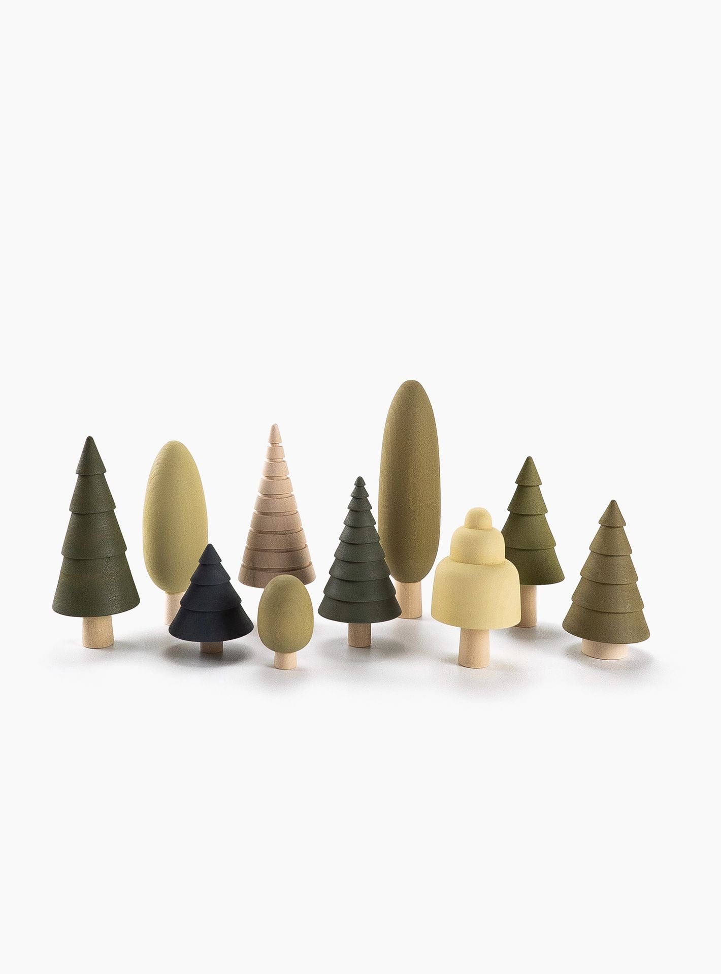 SABO Concept - Wooden Forest Green 10-pc Trees - Laadlee