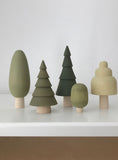 SABO Concept - Wooden Forest Green Mini 5-pc Trees - Laadlee