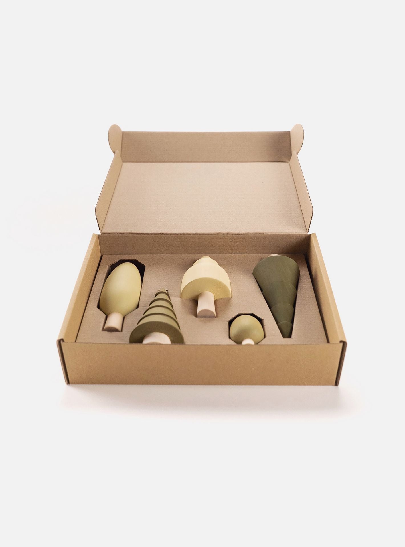 SABO Concept - Wooden Forest Green Mini 5-pc Trees - Laadlee