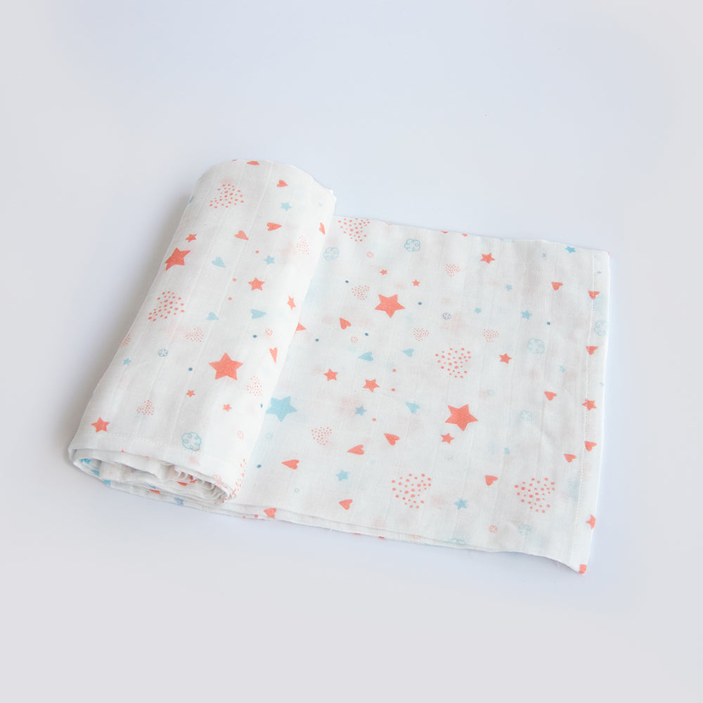Yellow Doodle Organic Luxury Swaddle - Fairy Dust - Laadlee