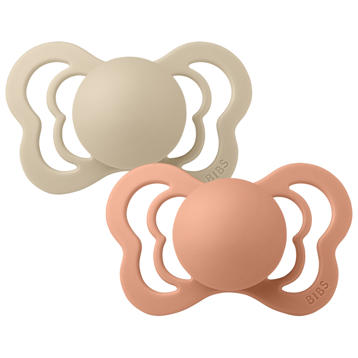 BIBS Couture 2 Pack Latex S2 - Vanilla / Peach - Laadlee