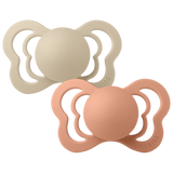 BIBS Couture 2 Pack Latex S2 - Vanilla / Peach - Laadlee