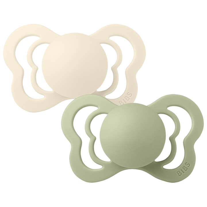 BIBS Couture 2 Pack Latex S1 - Ivory / Sage - Laadlee