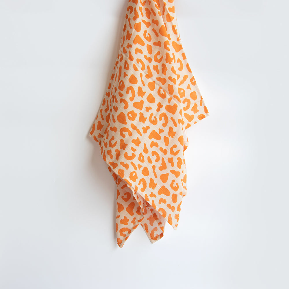 Yellow Doodle Organic Luxury Swaddles Set - Baby Animals / Wild & Free - Laadlee