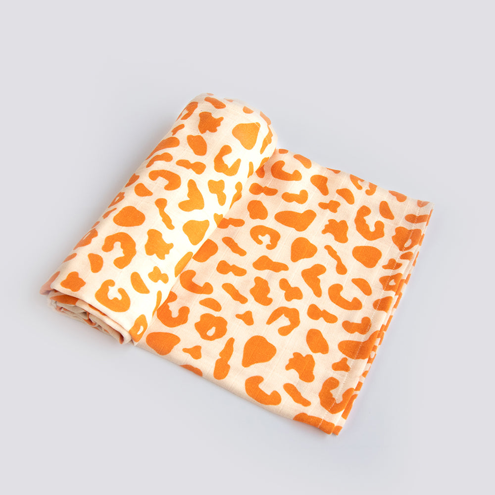 Yellow Doodle Organic Luxury Swaddles Set - Baby Animals / Wild & Free - Laadlee