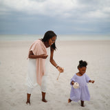 Mushie Knitted Baby Blanket Pointelle Blush - Laadlee