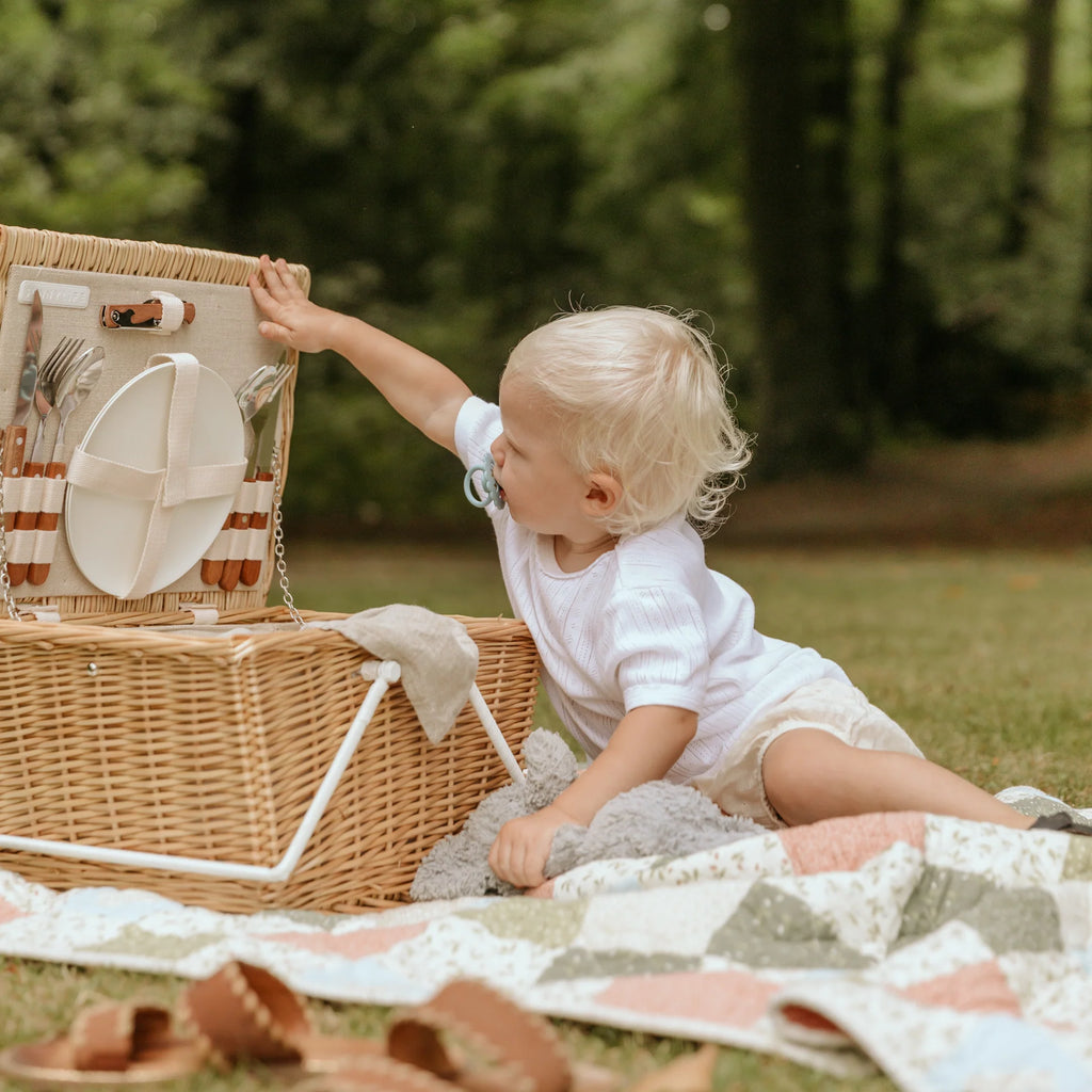 Frigg Fairytale Latex Baby Pacifier 6M-18M, 2Pack, Stone Blue/Willow Grey -Size 2 - Laadlee