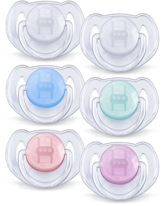 Philips Avent Soother Silicone Transparent (6M - 18M) - (Pack of 2) - Laadlee