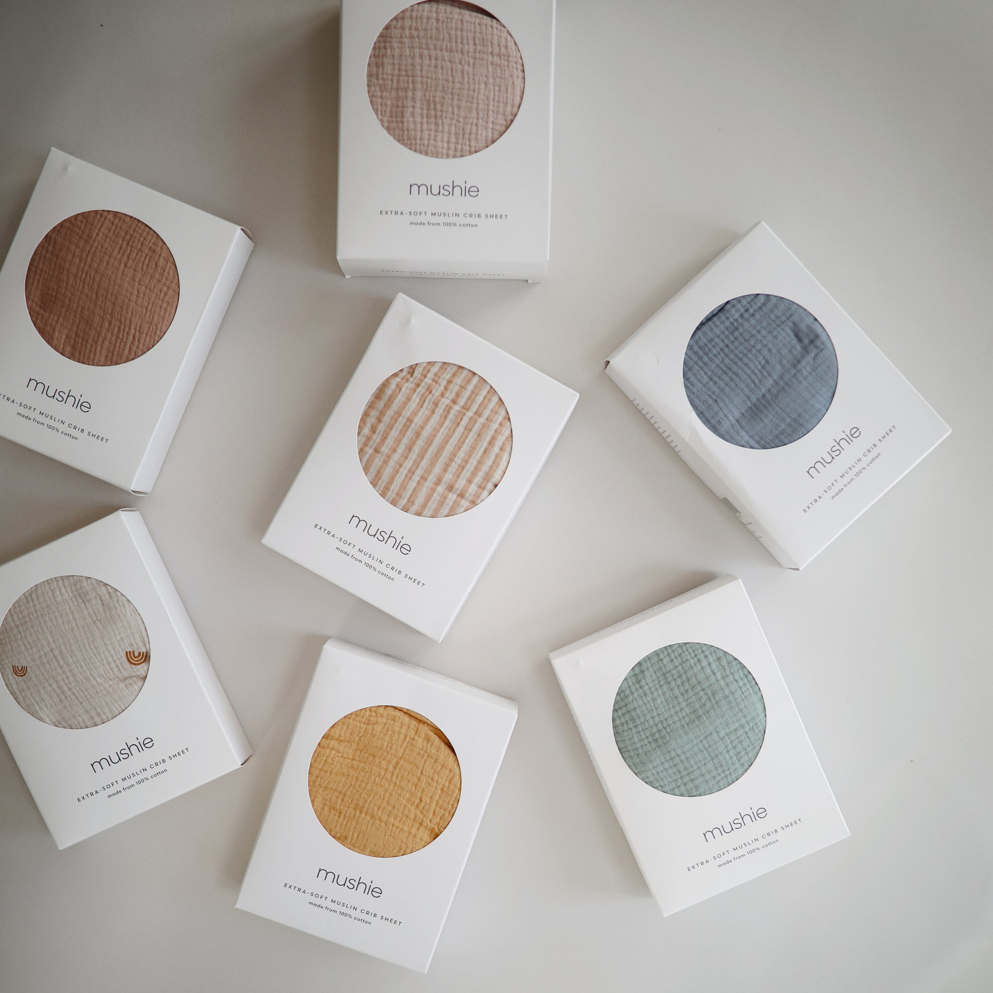 Mushie Crib Sheet Medium Fall Yellow - Laadlee