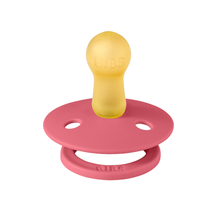 BIBS Colour 2 Pack Latex S1 - Coral / Ruby - Laadlee