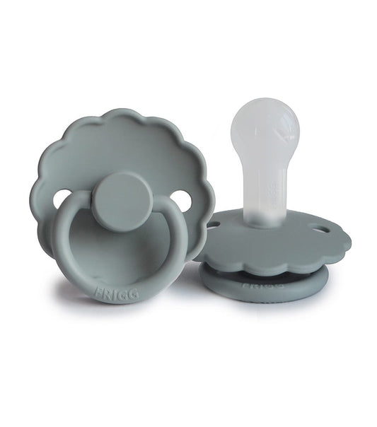 Frigg Daisy Silicone Baby Pacifier 0-6M, 1Pack, French Gray - Size 1 - Laadlee