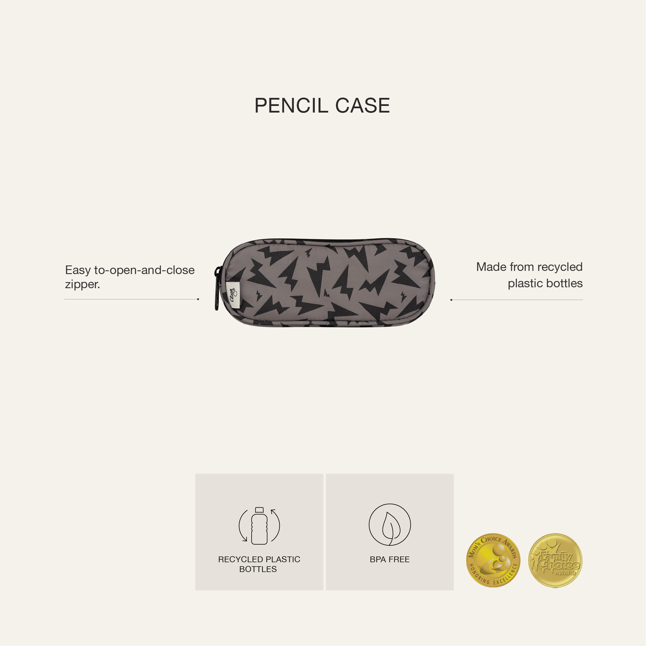 Citron Pencil Case - Storm Yellow - Laadlee