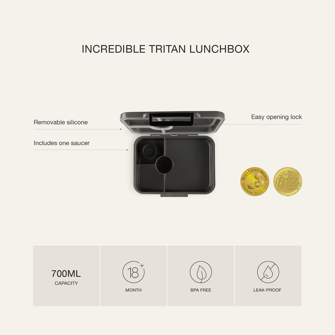 Citron Tritan Lunchbox - Spaceship - Laadlee