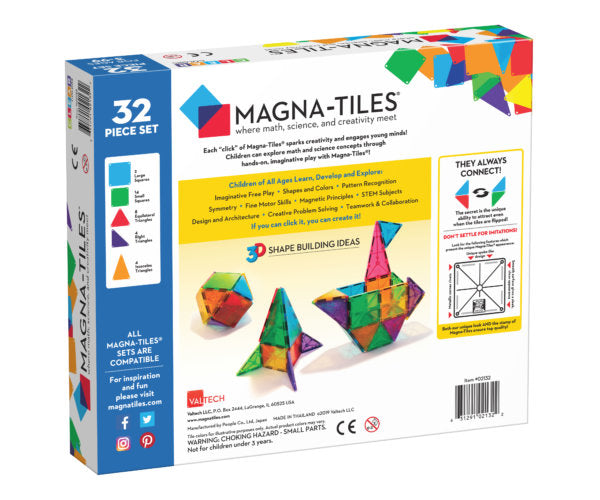 Magna-Tiles Classic 32 Pcs. - Laadlee