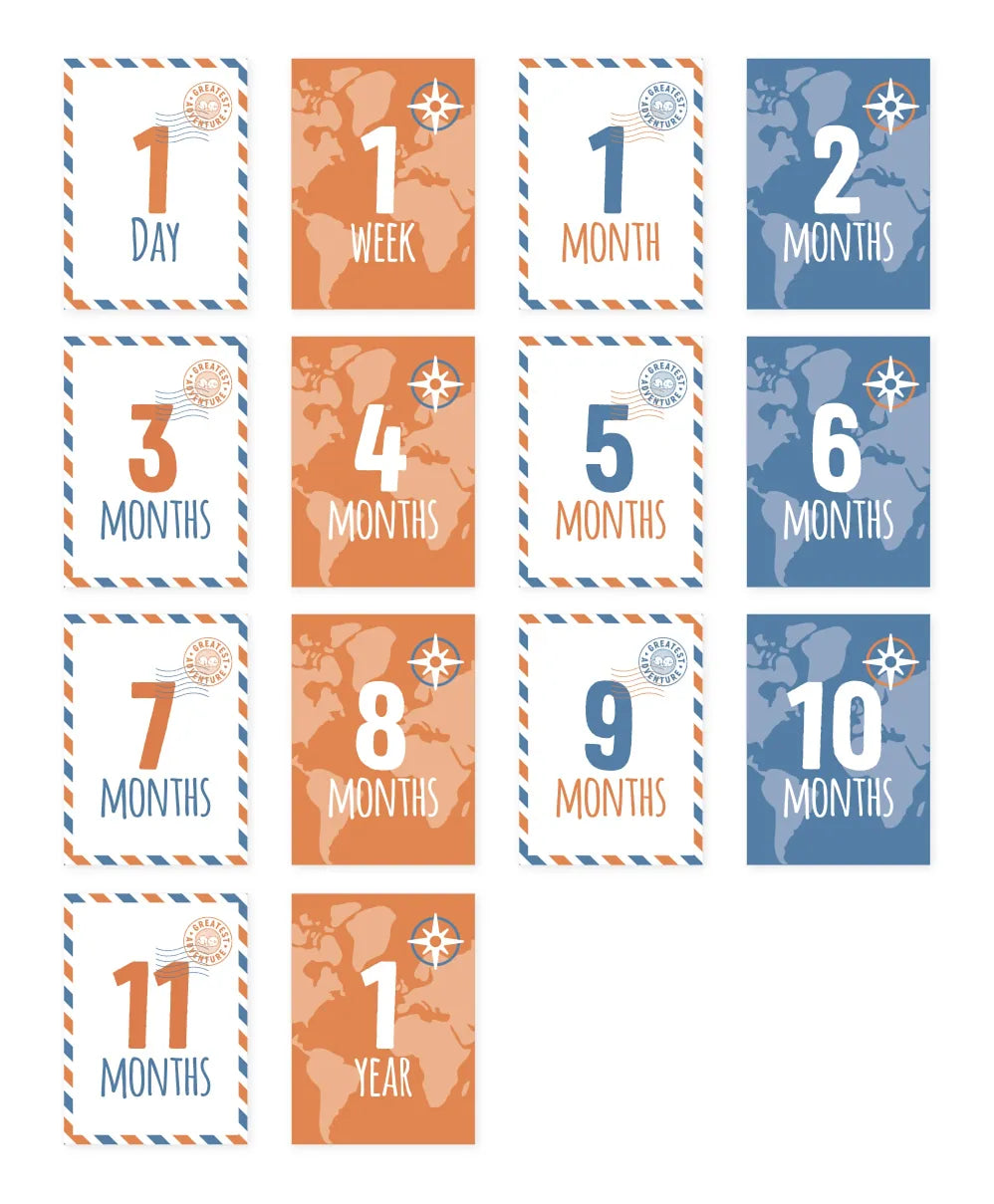 Lulujo Baby's First Year™ Blanket & Cards Set -  Greatest Adventure - Laadlee