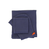 Ekobo Bambino Baby Hooded Towel and Wash Cloth Set - Midnight Blue - Laadlee