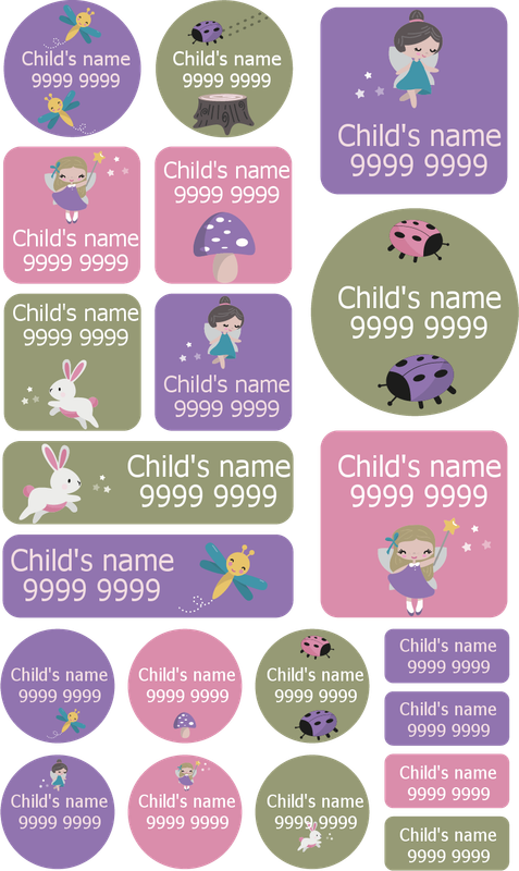 My Nametags Maxistickers - Fairy (Pack of 21) - Laadlee
