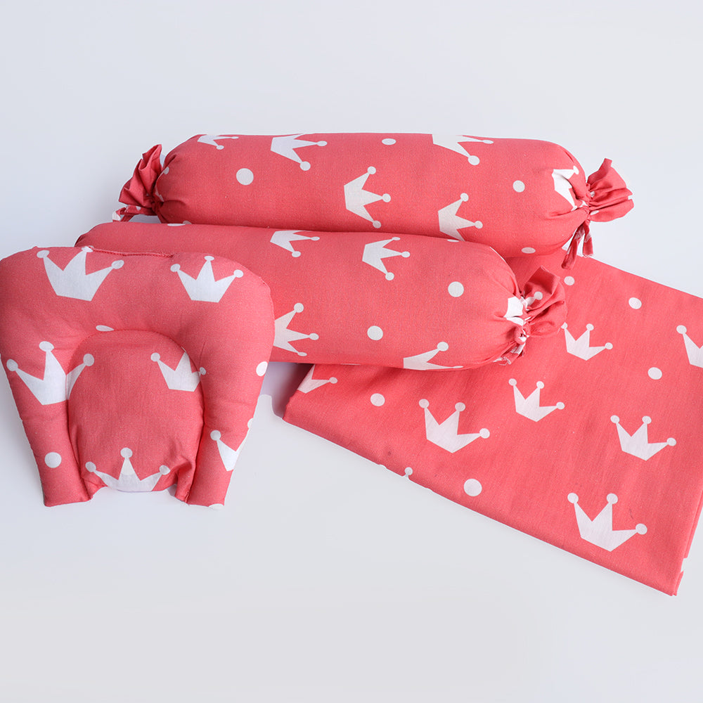 Yellow Doodle Organic Bedding Gift Basket - Crowns - Laadlee