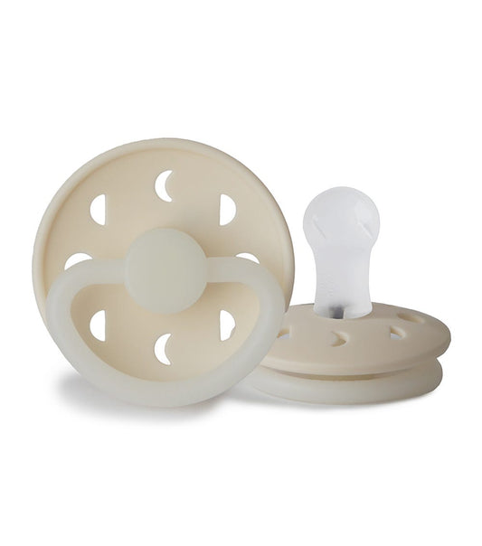 Frigg Moon Phase Silicone Baby Pacifier 6M-18M, 1Pack, Cream Night - Size 2 - Laadlee