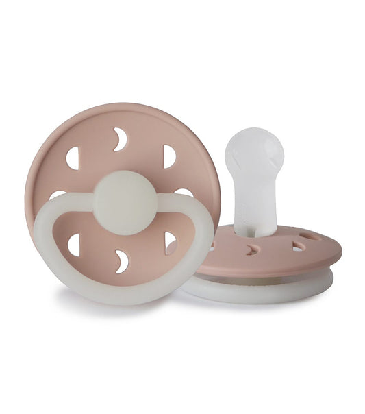 Frigg Moon Phase Latex Baby Pacifier 6M-18M, 1Pack, Blush Night - Size 2 - Laadlee