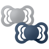 BIBS Supreme 2 Pack Silicone S2 - Cloud / Steel Blue - Laadlee