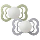BIBS Supreme 2 Pack Silicone S1 - Sage Glow / Cloud Glow - Laadlee