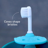 Marcus & Marcus - Silicon Palm Grasp Toddler Training Toothbrush - Blue - Laadlee