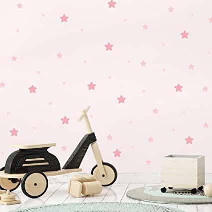 My Nametags Wall Stickers - Pink Stars - Laadlee