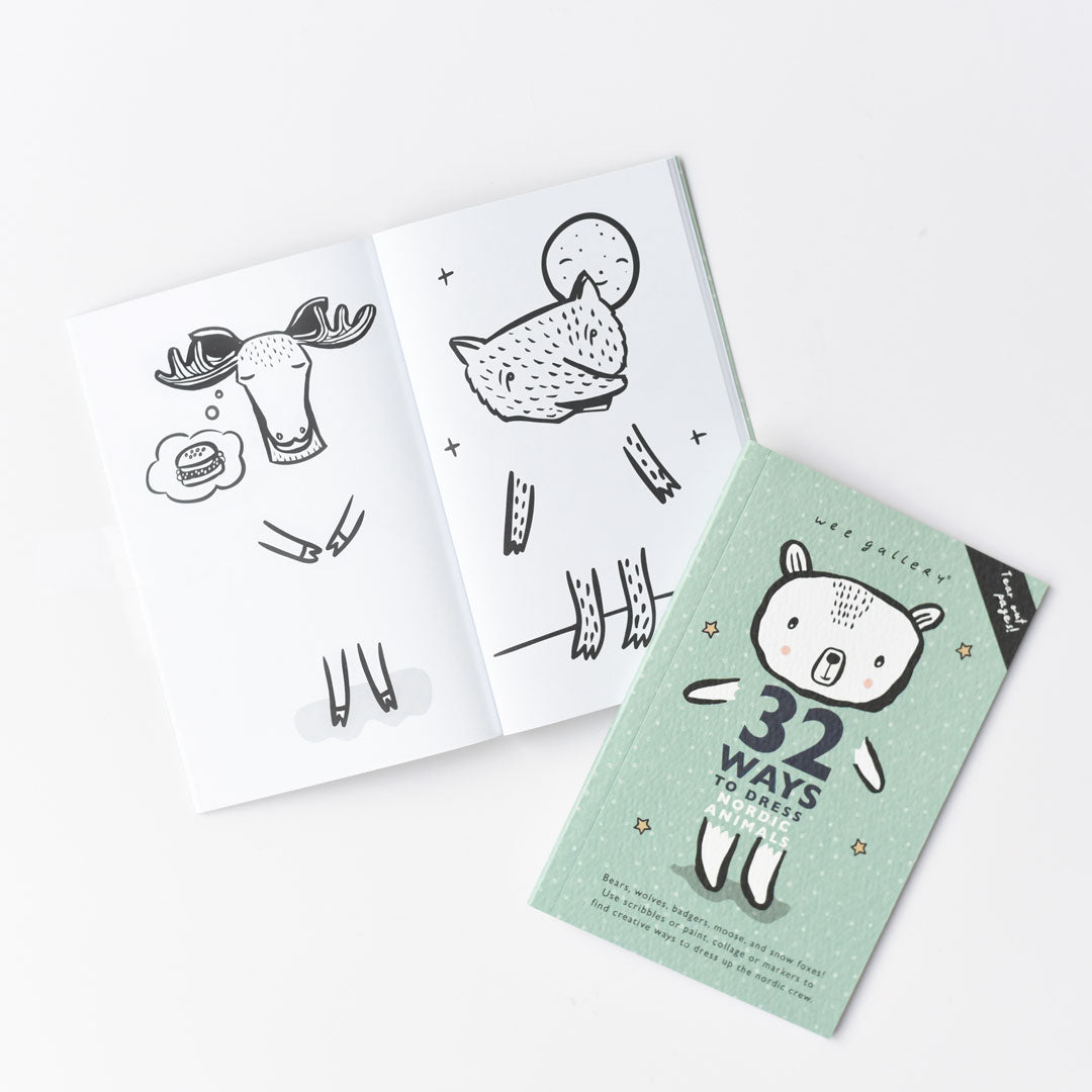 Wee Gallery - Coloring Activity Book - Nordic Animals - Laadlee