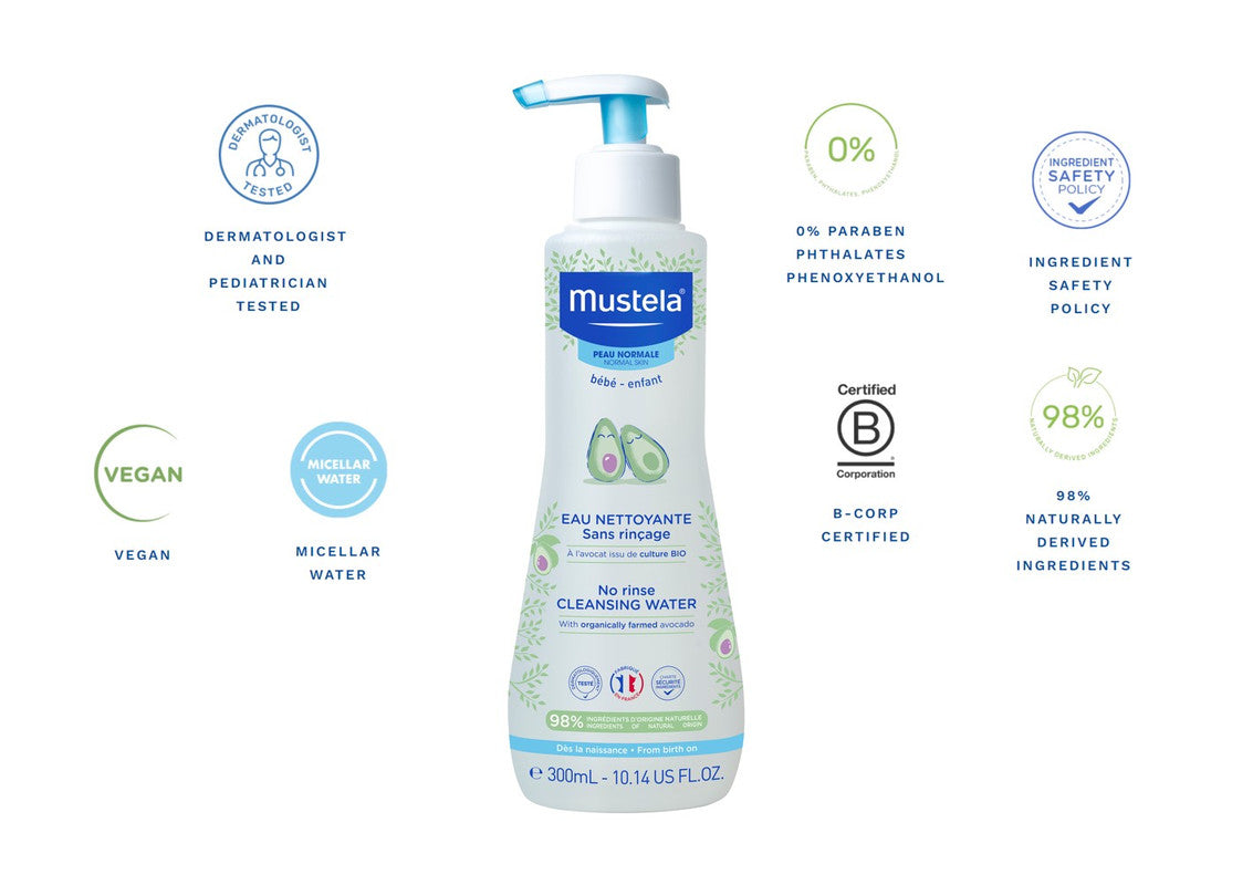 Mustela - No Rinse Cleansing Water 300ml - Laadlee