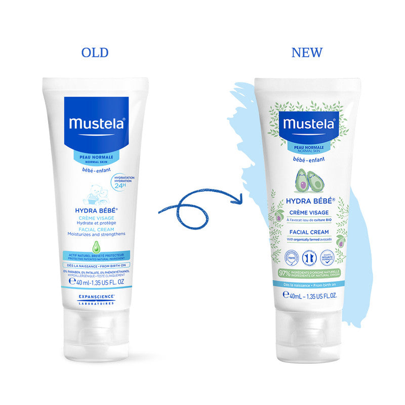 Mustela - Hydra Bebe Facial Cream 40ml - Laadlee