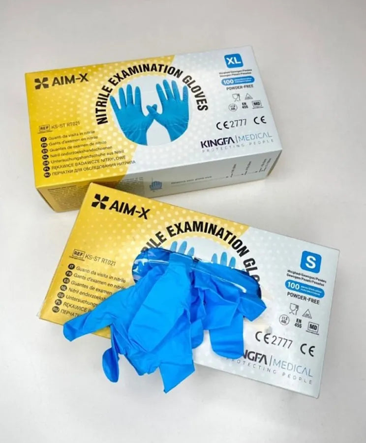 Aim-X Medical Nitrile Powder-Free Examination Gloves - Laadlee
