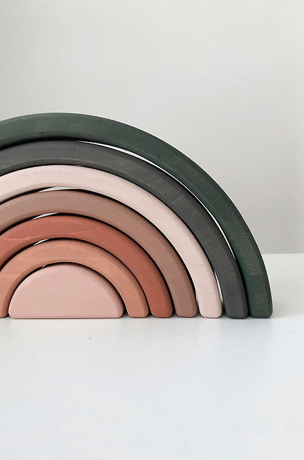 SABO Concept - Wooden Rainbow Toy - Green - Laadlee