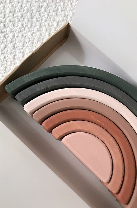 SABO Concept - Wooden Rainbow Toy - Green - Laadlee