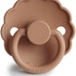 Frigg Daisy Silicone Baby Pacifier 0-6M, 1Pack, Peach Bronze - Size 1 - Laadlee