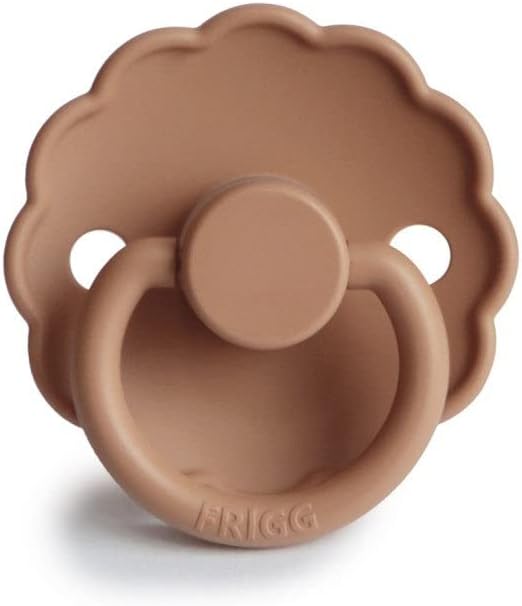 Frigg Daisy Silicone Baby Pacifier 0-6M, 1Pack, Peach Bronze - Size 1 - Laadlee